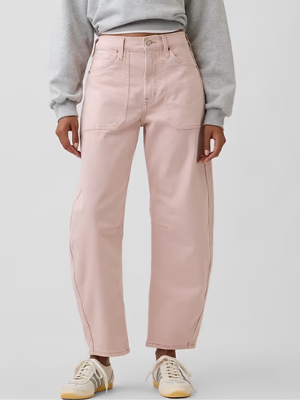 GAP Factory Light Pink Wide-Leg Jeans